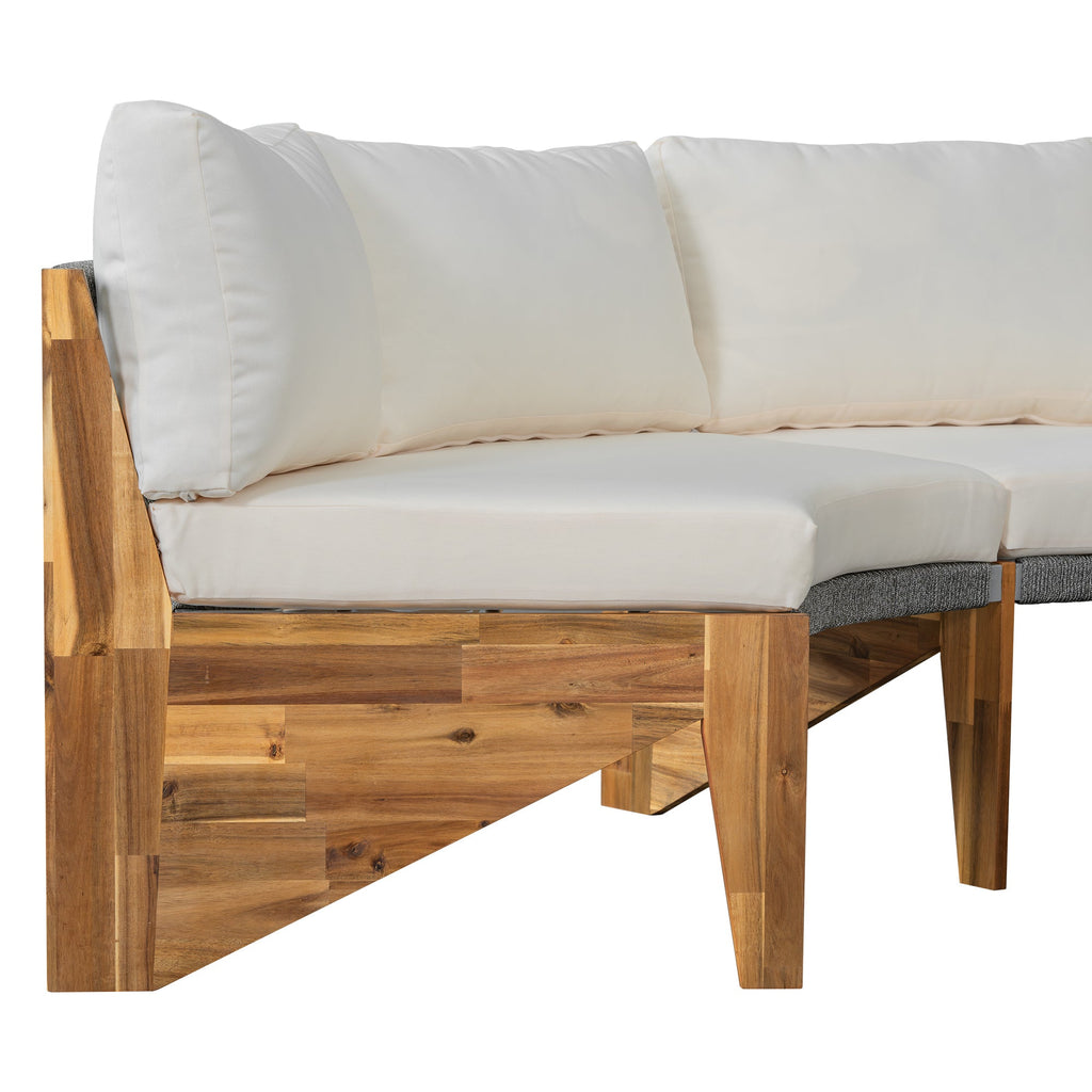 U_STYLE 6 - Person Outdoor Seating Group with Cushions and A Coffee Table(old sku:WY000379AAA)