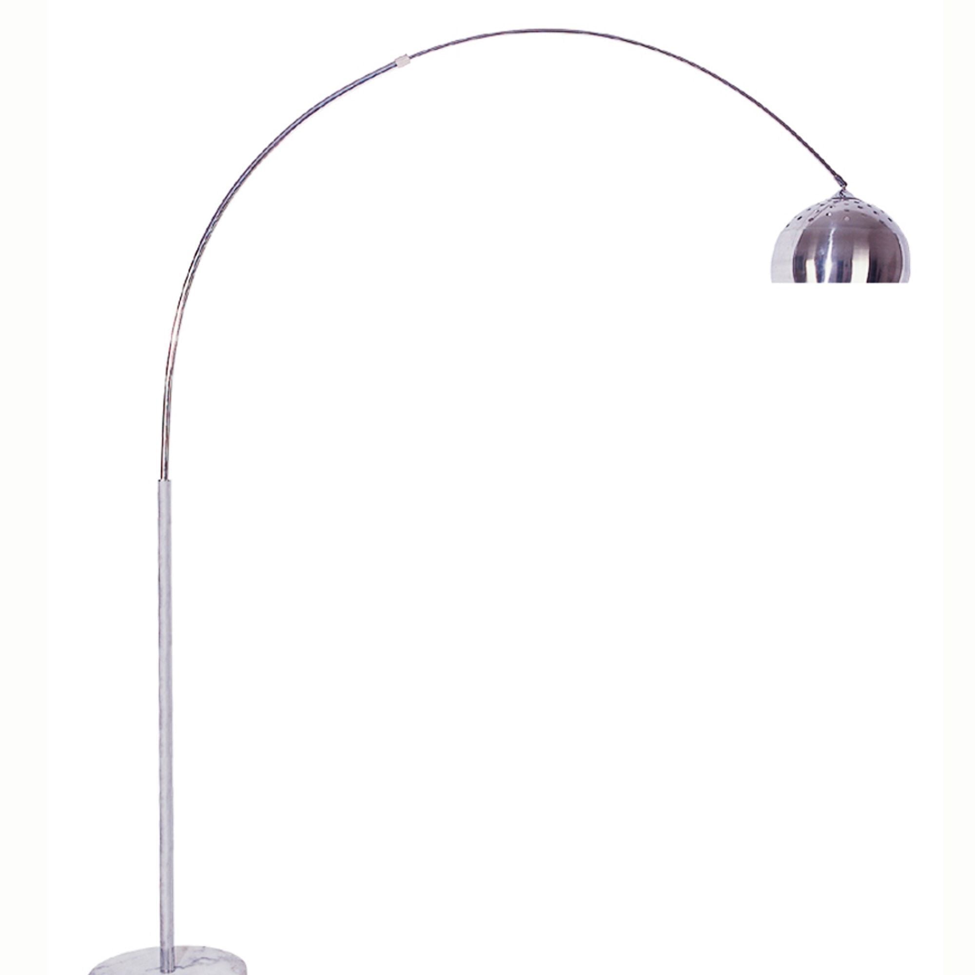 85' Tall Metal Floor Lamp with White Marble Base, Arch design
