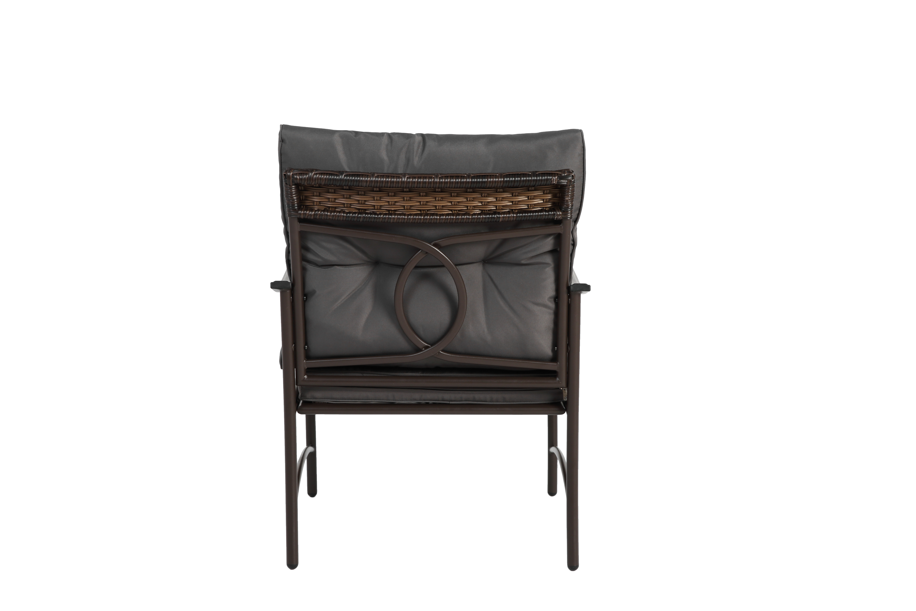 3 Pieces Patio Set Outdoor Wicker Furniture Sets Modern Rattan Chair Conversation Sets with Coffee Table