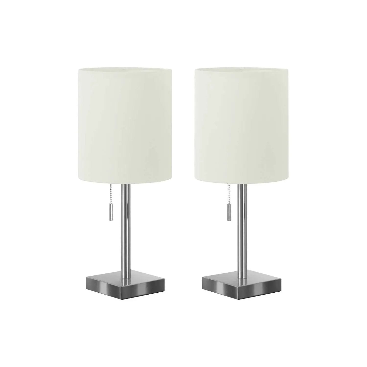 Lighting, Table Lamp, USB Port Included, Nickel, Contemporary (Set of 2)