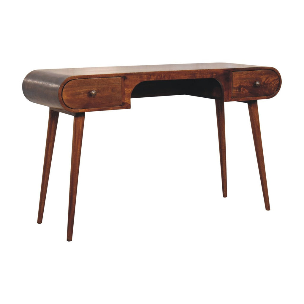 Solid Wood Chestnut London Arch Writing Desk