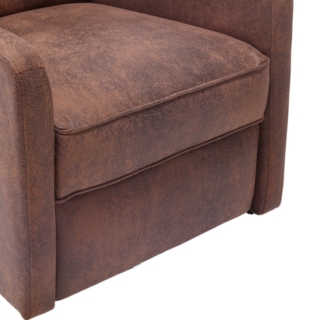COOLMORE Rocking Recliner Chair,360 Degree Swivel Nursery Rocking Chair,Glider Chair,Modern Small Rocking Swivel Recliner Chair for Bedroom,Living Room Chair Home Theater Seat (Coffee)