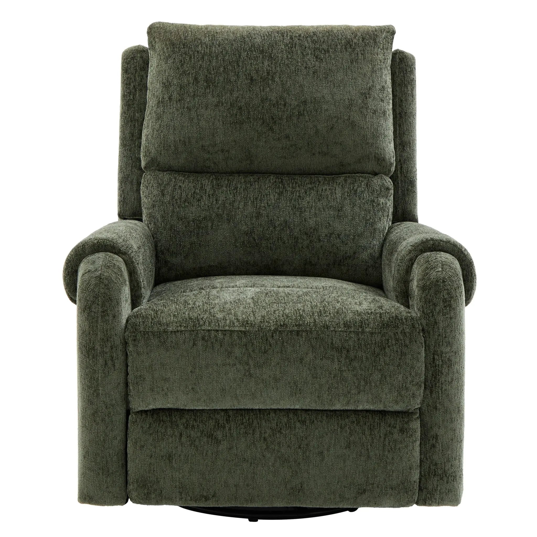 Manual Recliner Massage Chair With Swivel Rocker, 8 Massage Modes, Side Storage Pocket