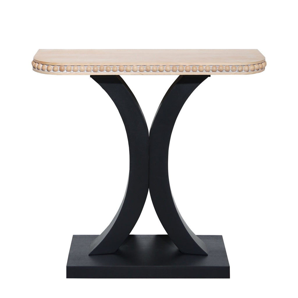 Wood Console Table, Elegant Half-Moon Console Table,35in Small Entryway Table, Thin Sofa Table, Side Table, Display Table, for Hallway, Bedroom, Living Room, Foyer