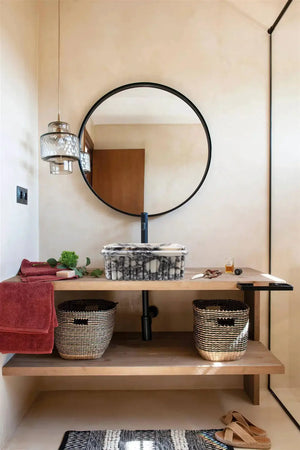 Calacatta Viola marble wall-mount square bathroom sink Villohome 16x16x6 inches