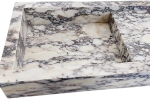 Calacatta Viola marble double bathroom sink by Villohome, polished finish