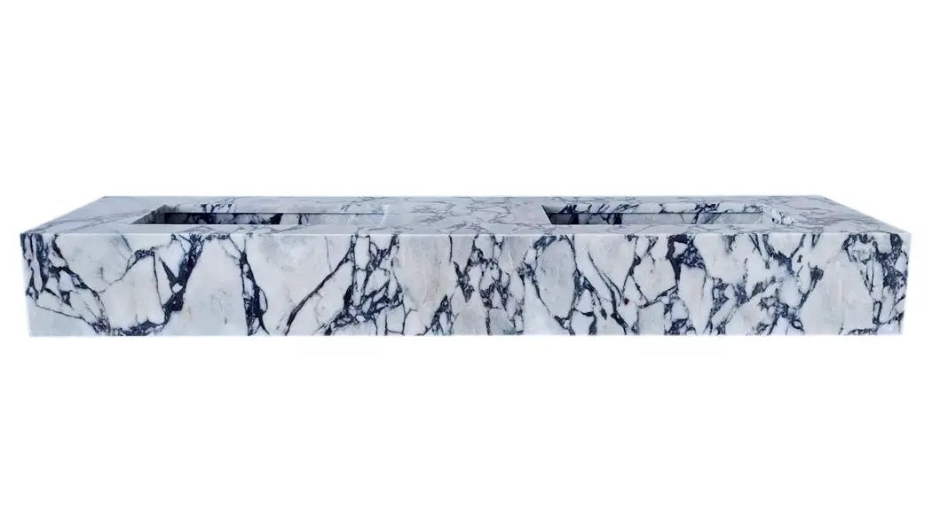 Villohome Calacatta Viola marble bathroom double-sink vanity