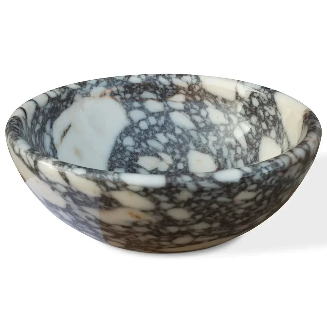 Villohome Calacatta Viola marble bathroom sink, polished above-vanity round bowl
