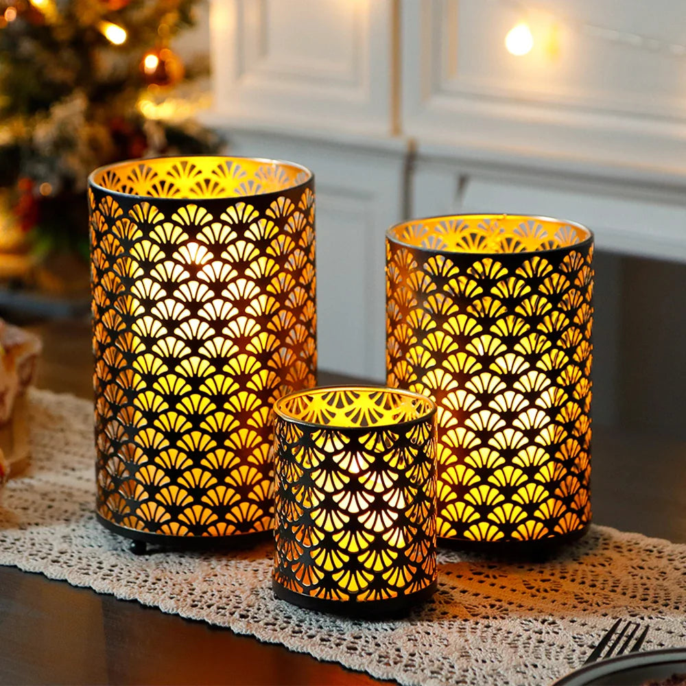 Metal Hurricane Holder ( Set of 3 )