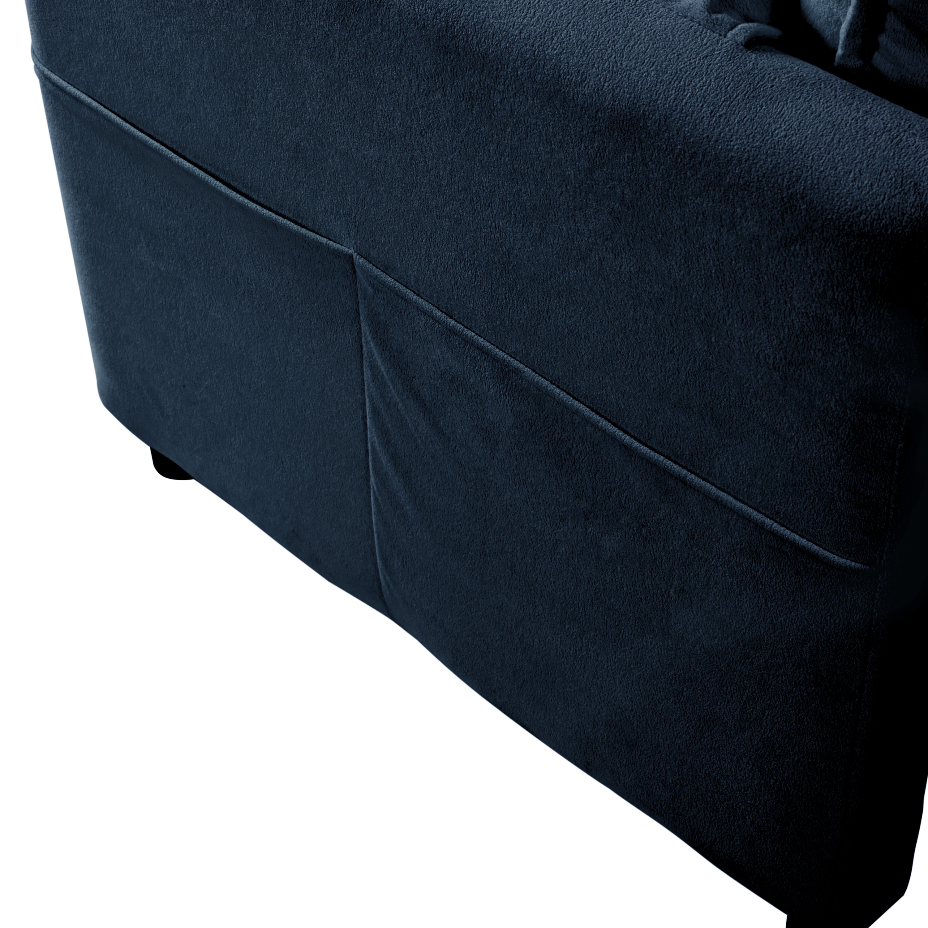 Modular Sectional Sofa, Oversized Deep Seat L Shaped Couch Set for Living Room, 3-Seater Comfy Cloud Couches with Movable Ottoman, DIY Combination, Chenille,Blue