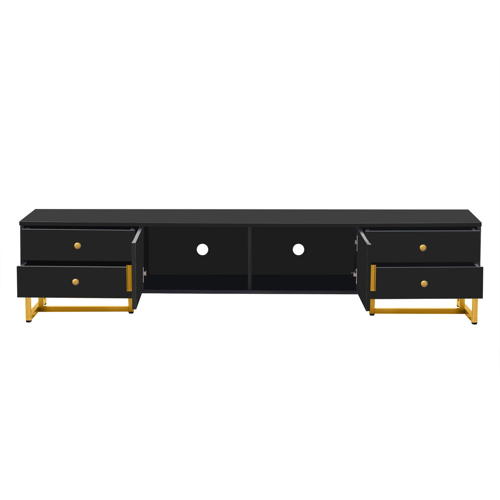 U-Can TV Stand for 65+ Inch TV, Entertainment Center TV Media Console Table, Modern TV Stand with Storage, TV Console Cabinet Furniture for Living Room(OLD SKU: WF530740AAB)