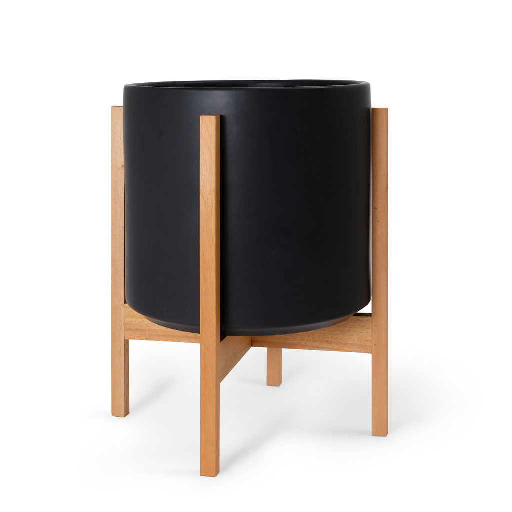 Solid Goods Ceramic Cylinder– With or Without Mahogany Stand