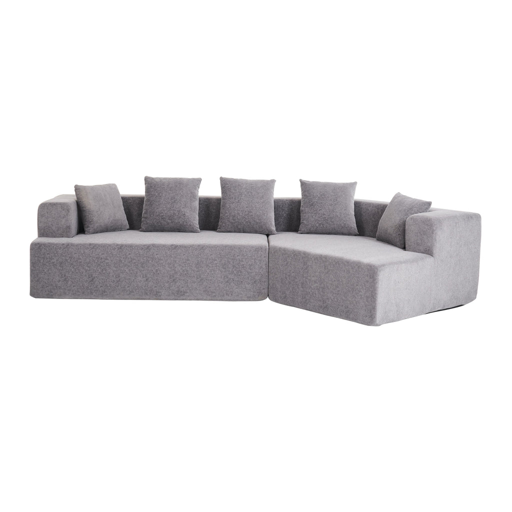 Memory Foam Couch, No Installation & Easy to Transport, Deep Seat Modern Sofa with Chenille Fabric, Couch for Living Room, Bedroom, Apartment, Home Office