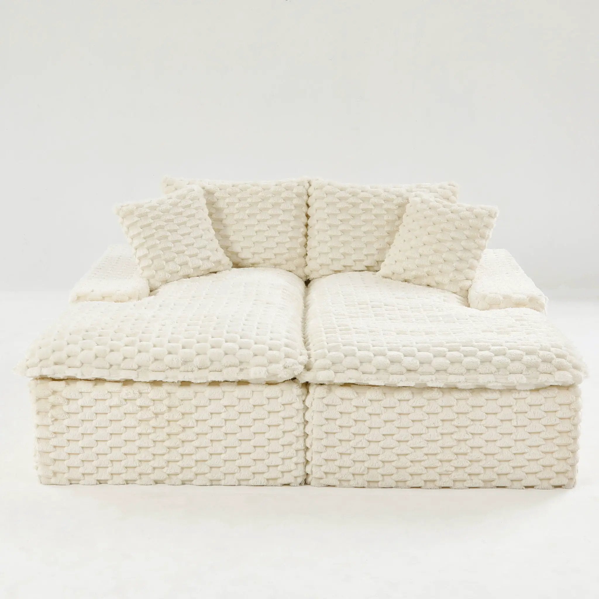 Double Chaise Lounge With Full Compressed Sponge