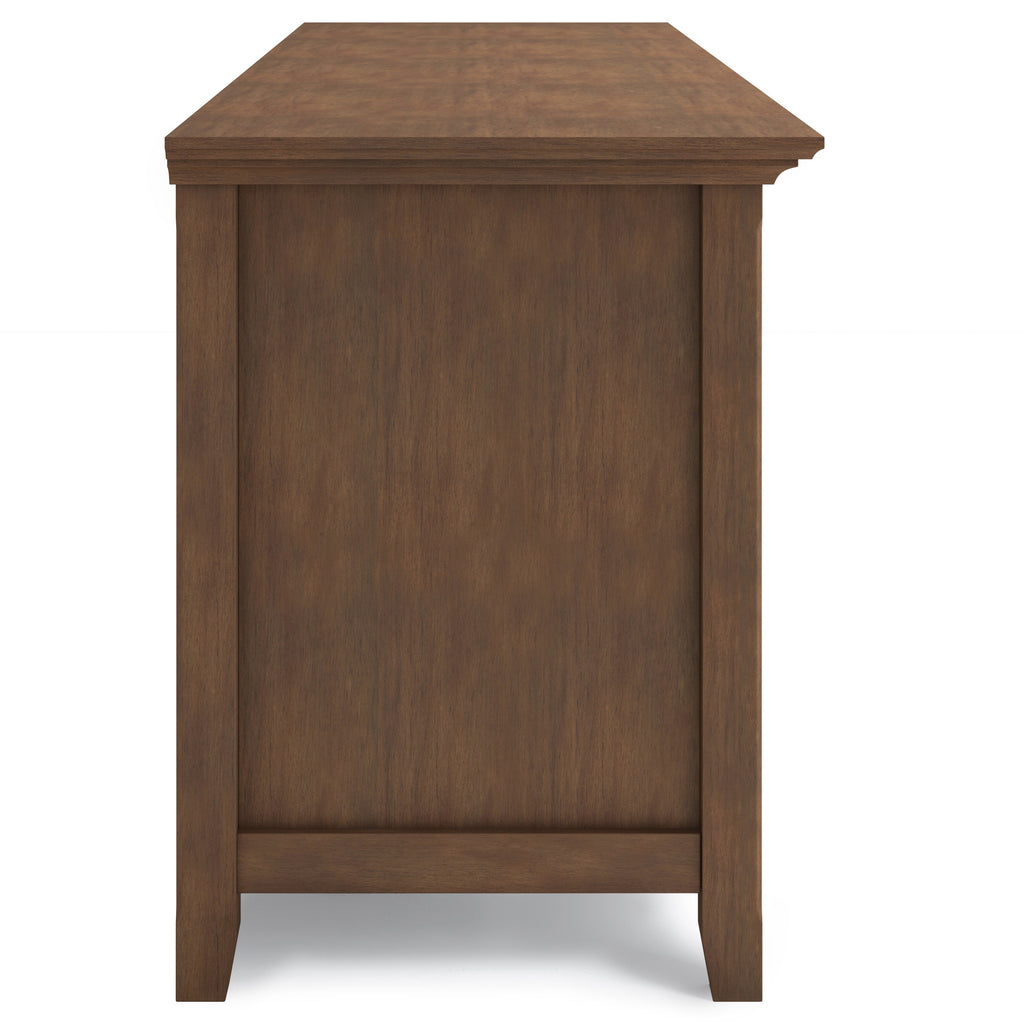Amherst 72 inch Solid Wood TV Media Stand in Rustic Natural Aged Brown