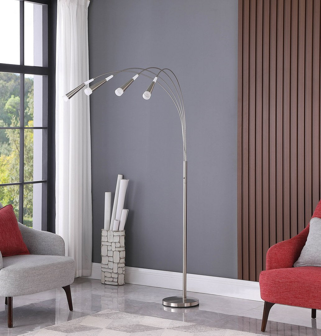 72' Kiery 4 Arm Aluminum Led Arc Floor Lamp