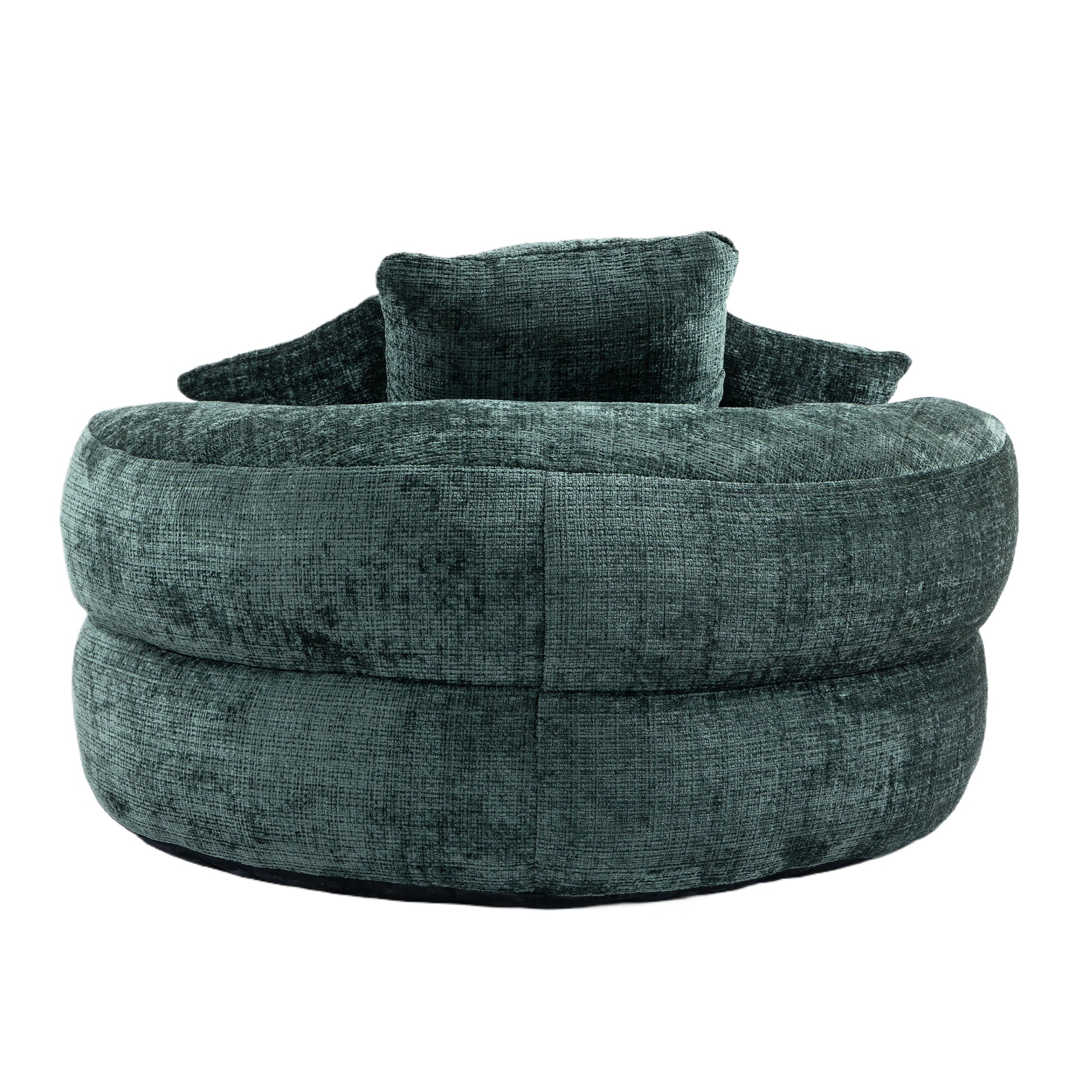 Emerald Chenille High Back Bean Bag Chair Couch with Three Pillows, Indoor & Outdoor, Single Gaming Sofa for Bedroom and Office