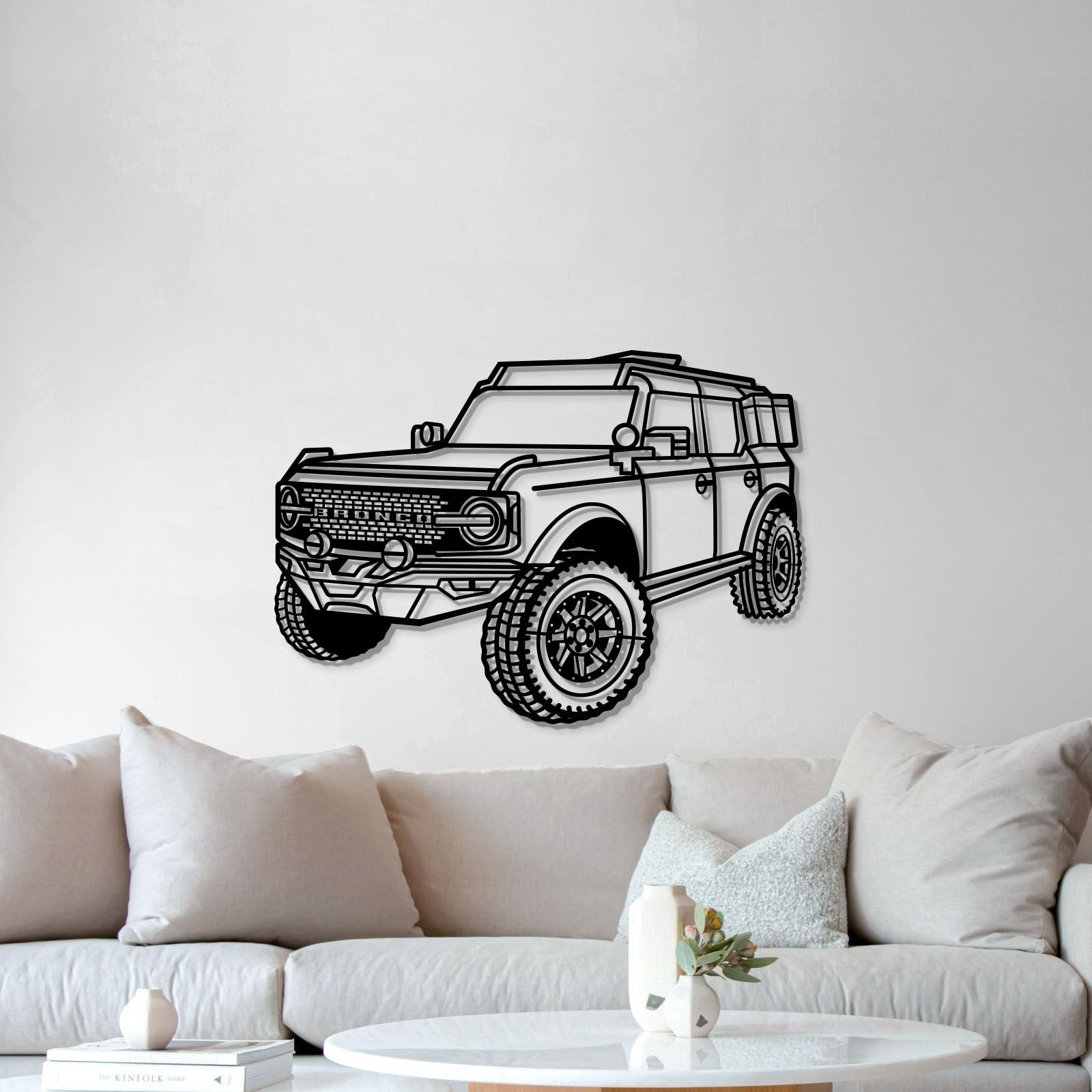 2021 Bronco Perspective Metal Car Wall Art  - MT1161