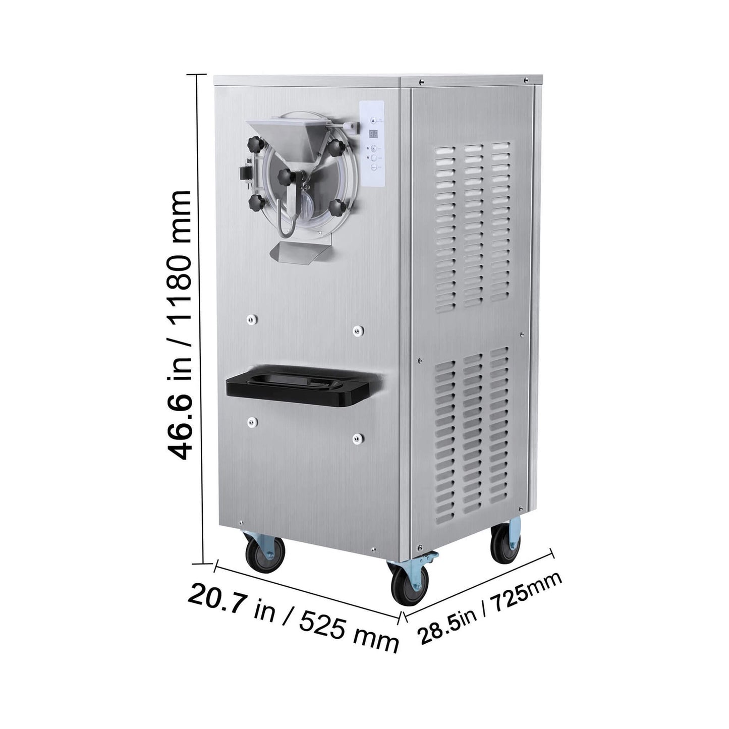 Commercial Single-Flavor Hard Serve Stainless Steel Ice Cream Machine, 20-25L/H (SAK20782)