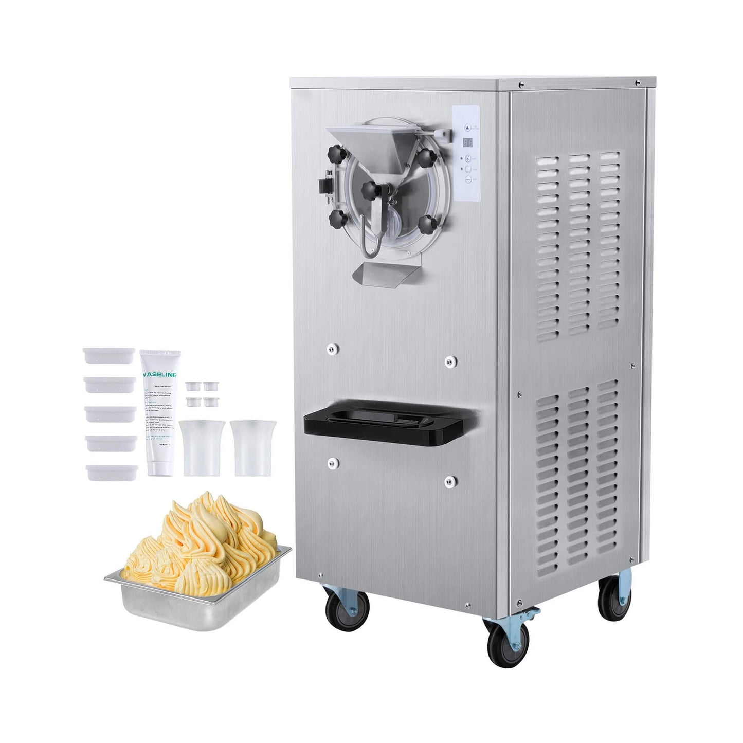 Commercial Single-Flavor Hard Serve Stainless Steel Ice Cream Machine, 20-25L/H (SAK20782)