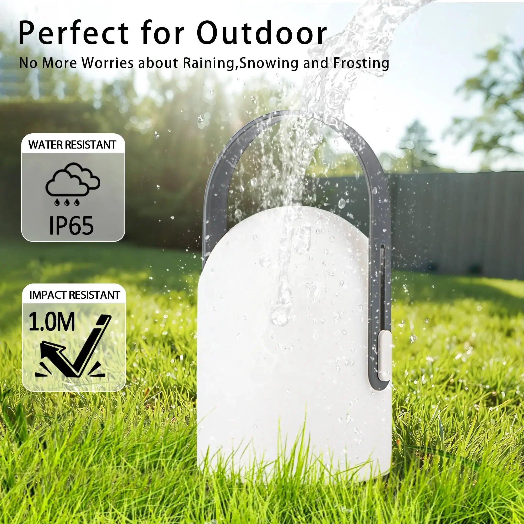 4000mAh portable outdoor rechargeable table lamp by JHY DESIGN; IP65 water and impact resistant.