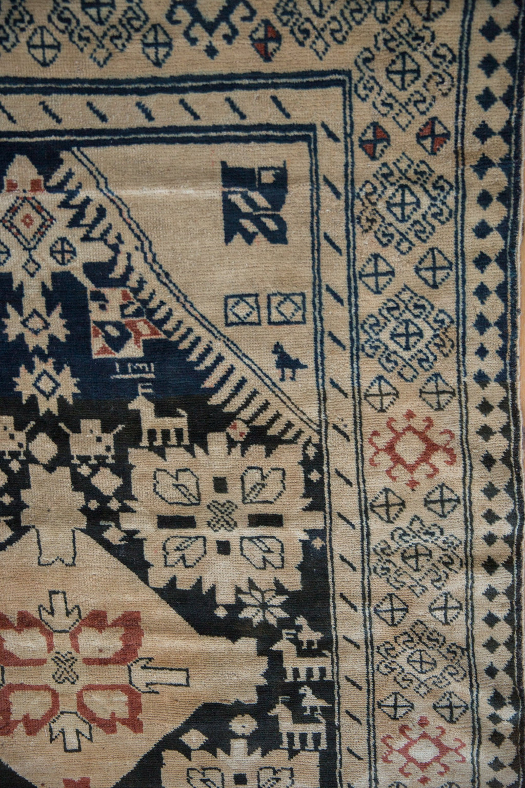 4x10.5 Vintage Distressed Karabagh Rug Runner