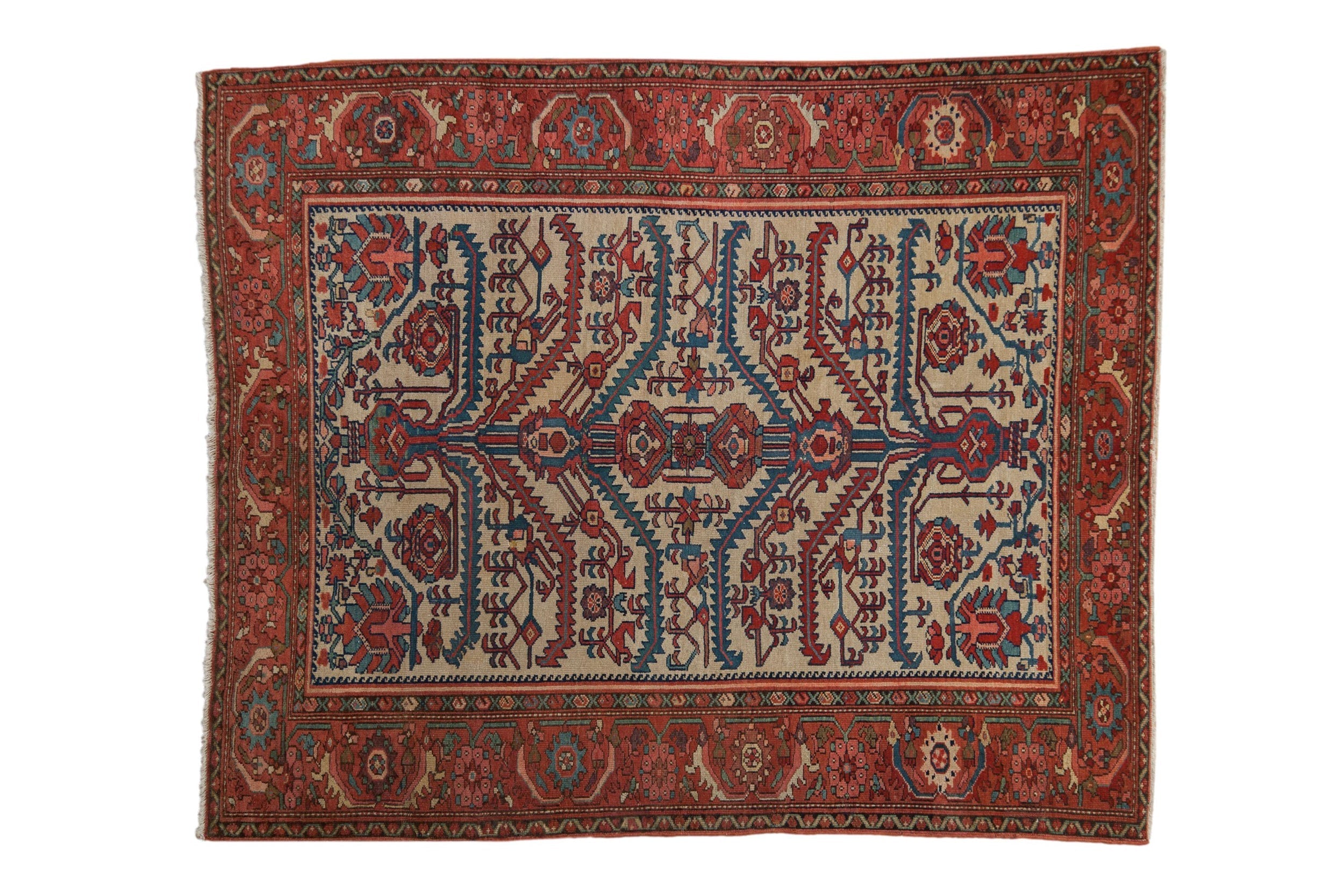 5x6 Antique Fine Malayer Square Rug
