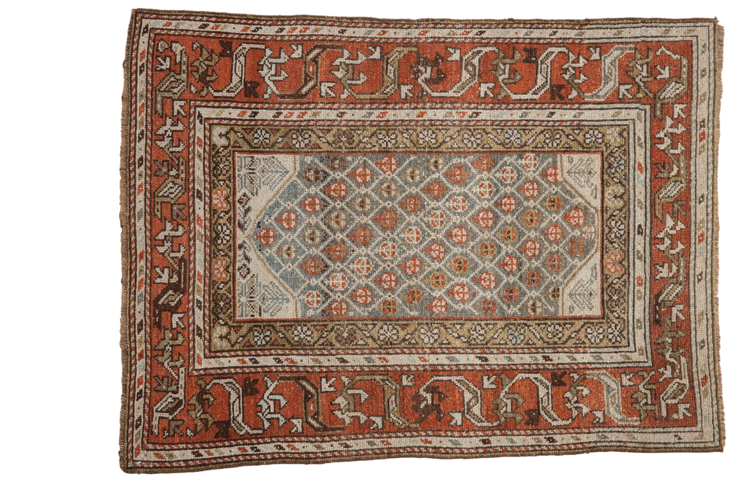 4x5 Vintage Distressed Kurd Square Rug