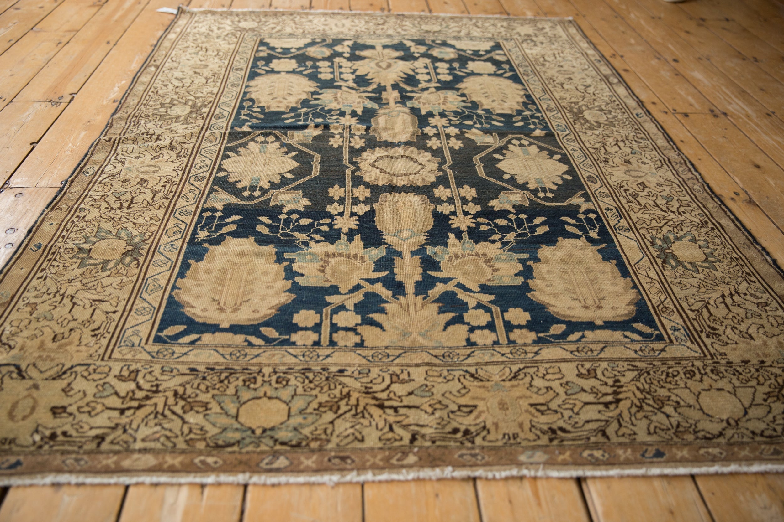 4.5x6.5 Vintage Fine Tea Washed Malayer Rug