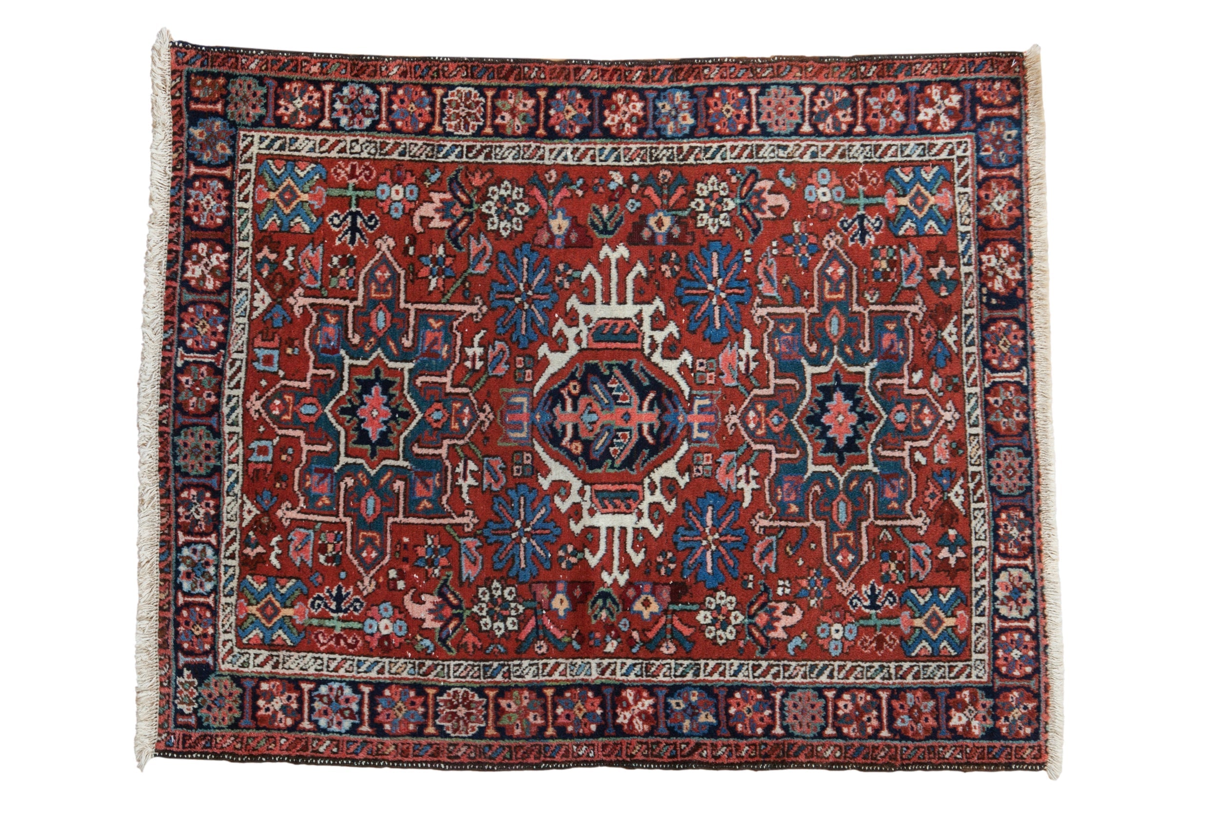 3.5x4.5 Vintage Karaja Square Rug