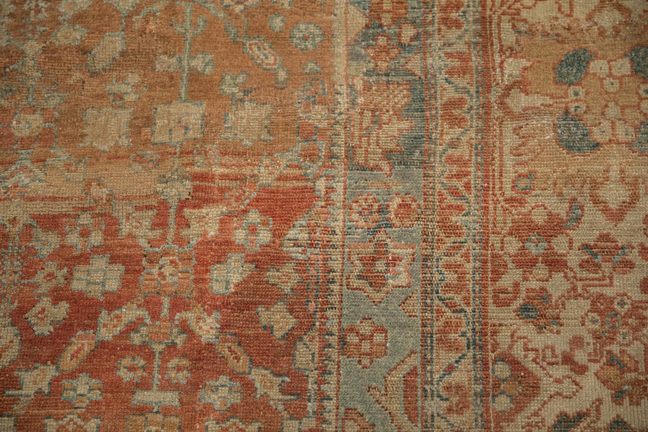 7x16.5 Vintage Fine Distressed Malayer Carpet