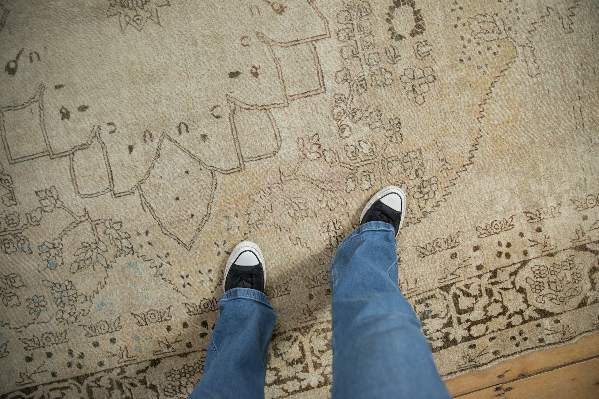 8x11 Antique Distressed Kerman Carpet