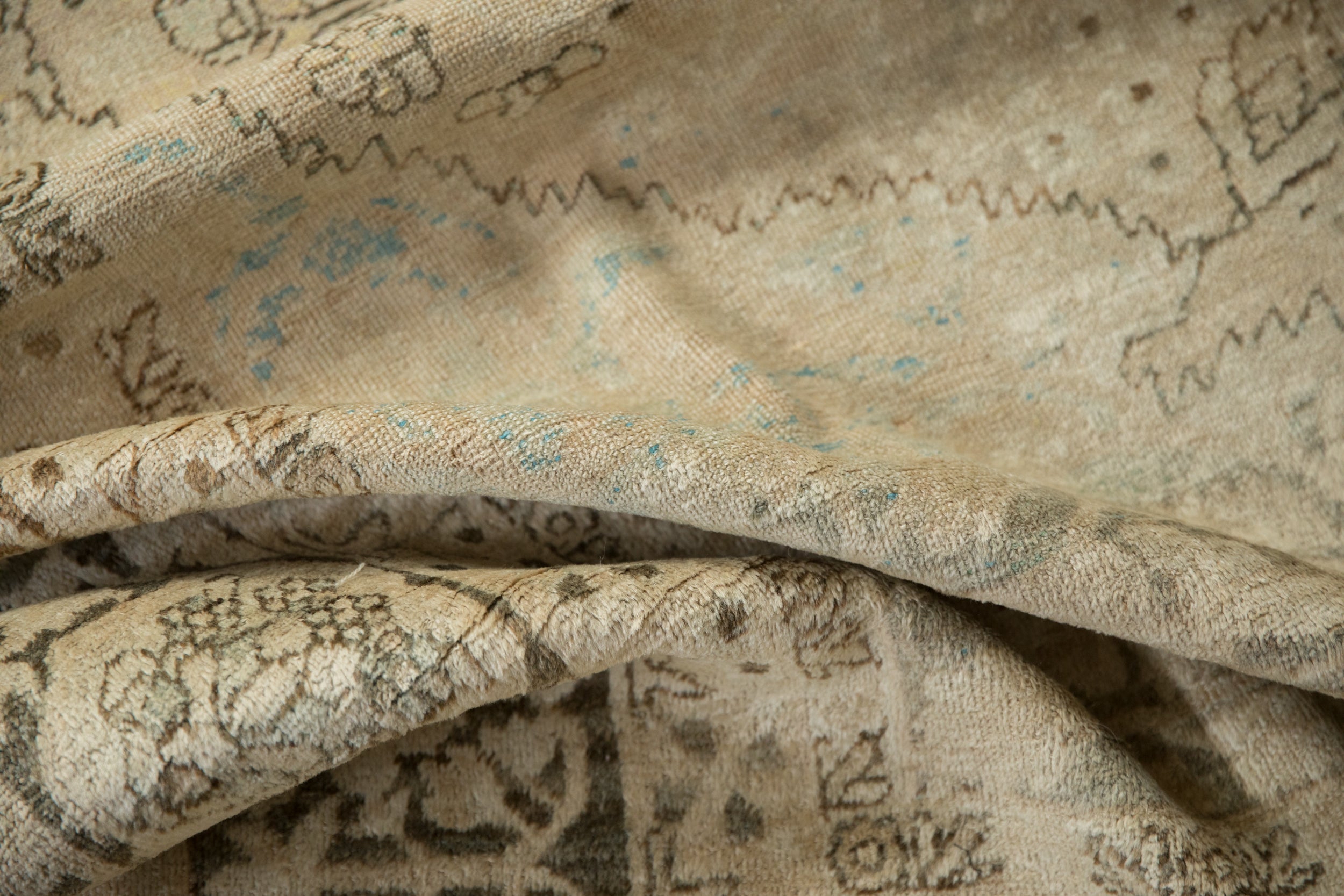 8x11 Antique Distressed Kerman Carpet