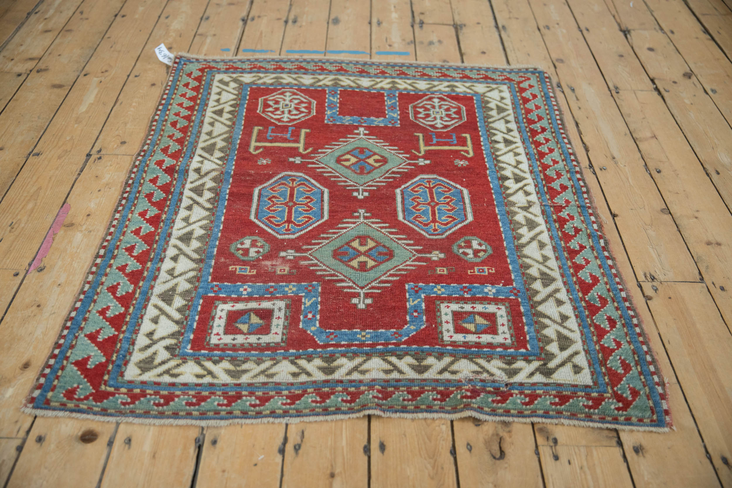 3.5x4.5 Antique Kazak Square Rug