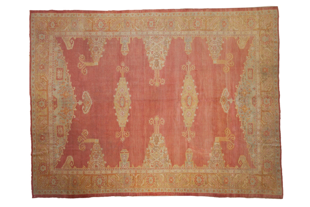 8.5x11.5 Vintage Distressed Oushak Carpet