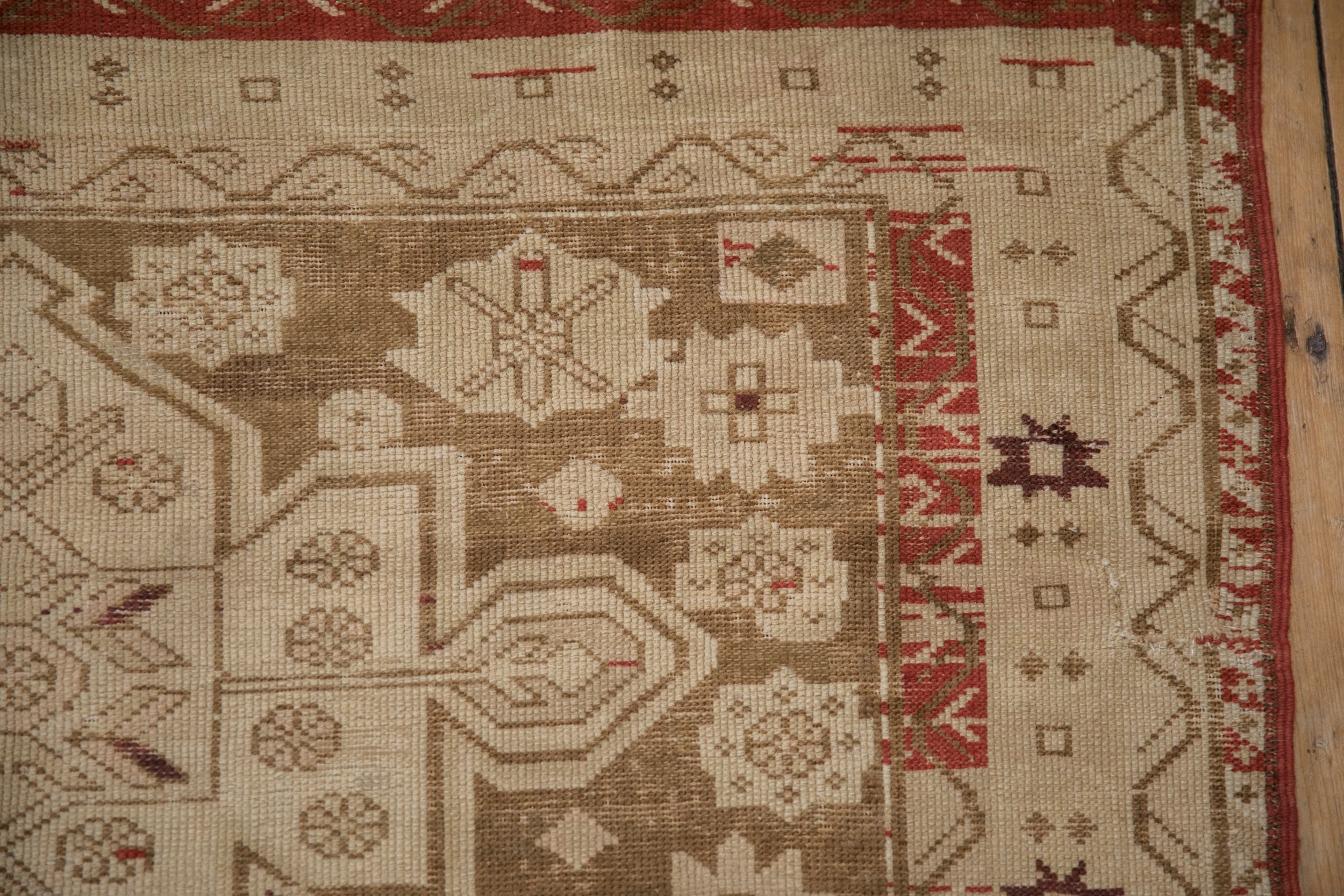 4x9.5 Antique Distressed Caucasian Rug Runner