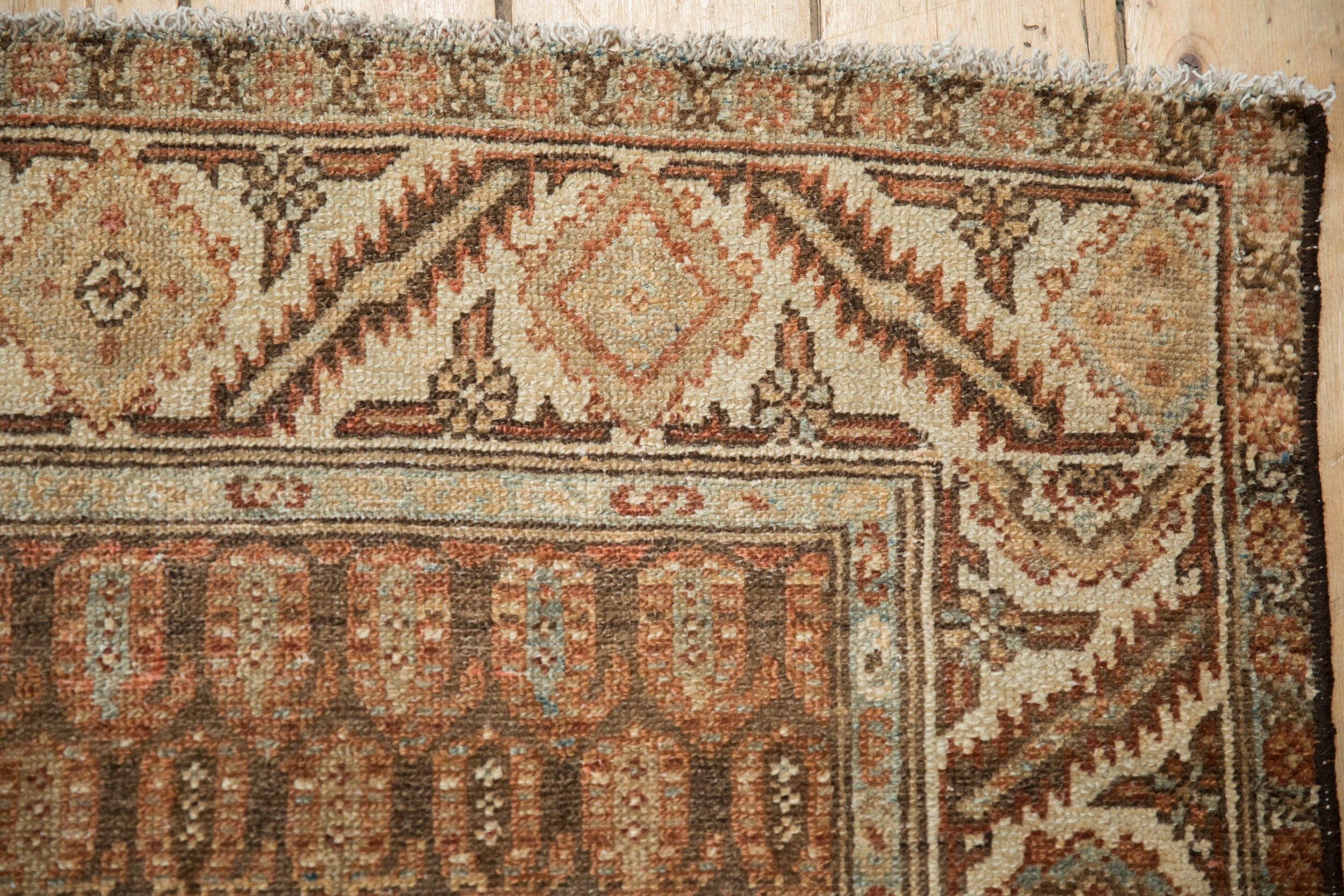 3.5x9.5 Vintage Distressed Hamadan Rug Runner