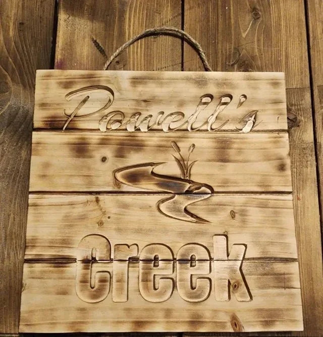 Custom engraved wooden sign
