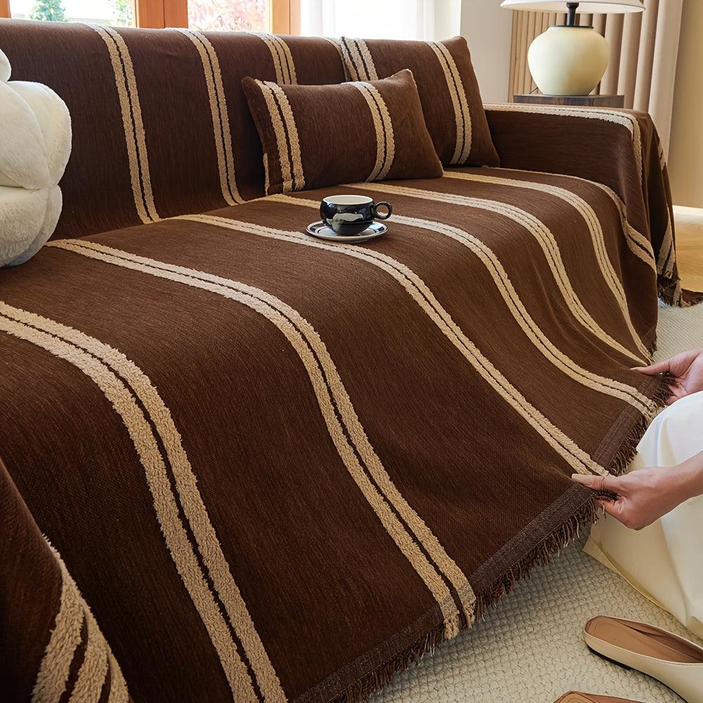 Luxury Anti- Cat Scratch Sofa Cover - Chenille Fabric Couch Protector