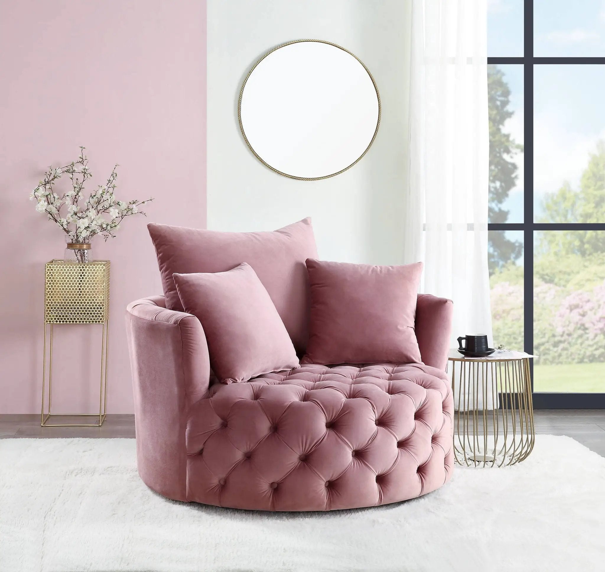 Zunyas - Accent Chair With Swivel
