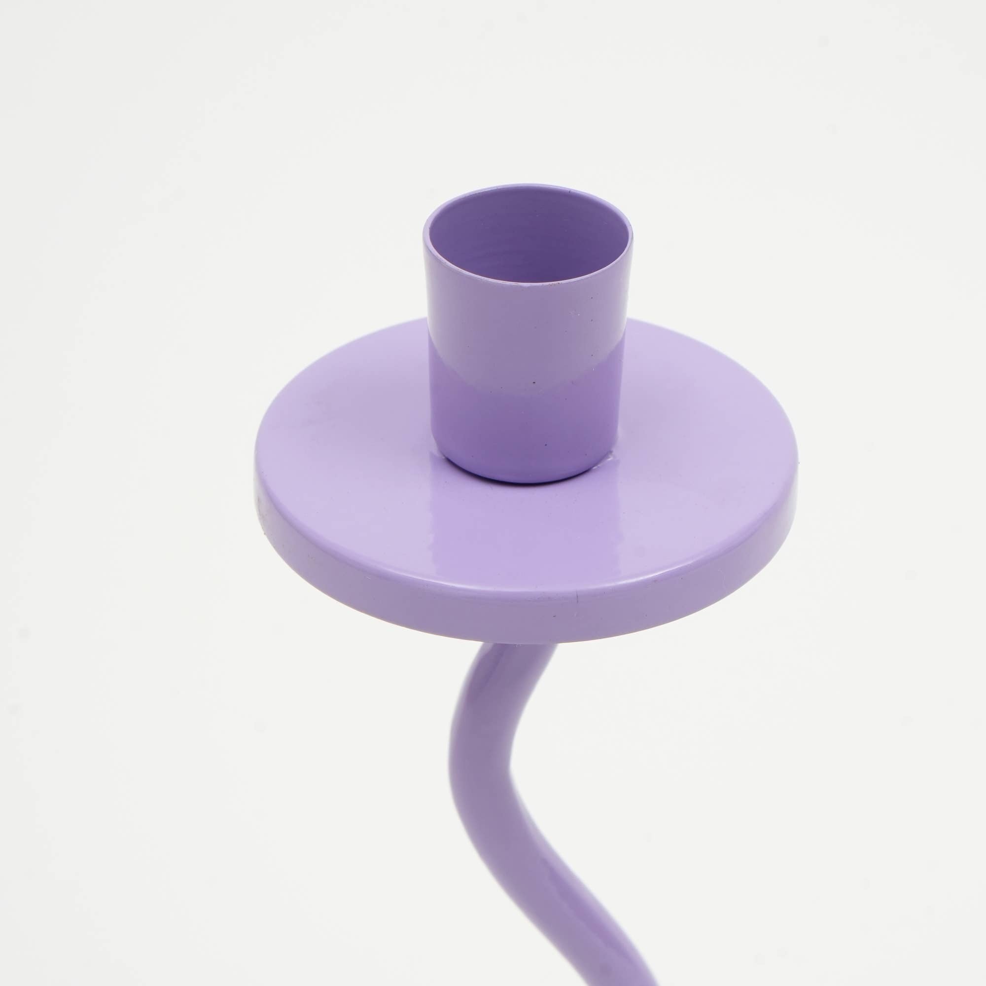 Home Décor Groovy Glow Lilac Candle Holder - Stylish 4x10 Inch Decorative Candle Holder for Living Room & Home Accents
