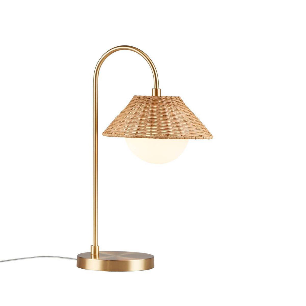 Rattan Weave Shade Table Lamp Gold/Natural See below