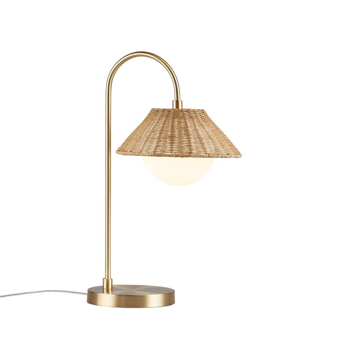 Rattan Weave Shade Table Lamp Gold/Natural See below