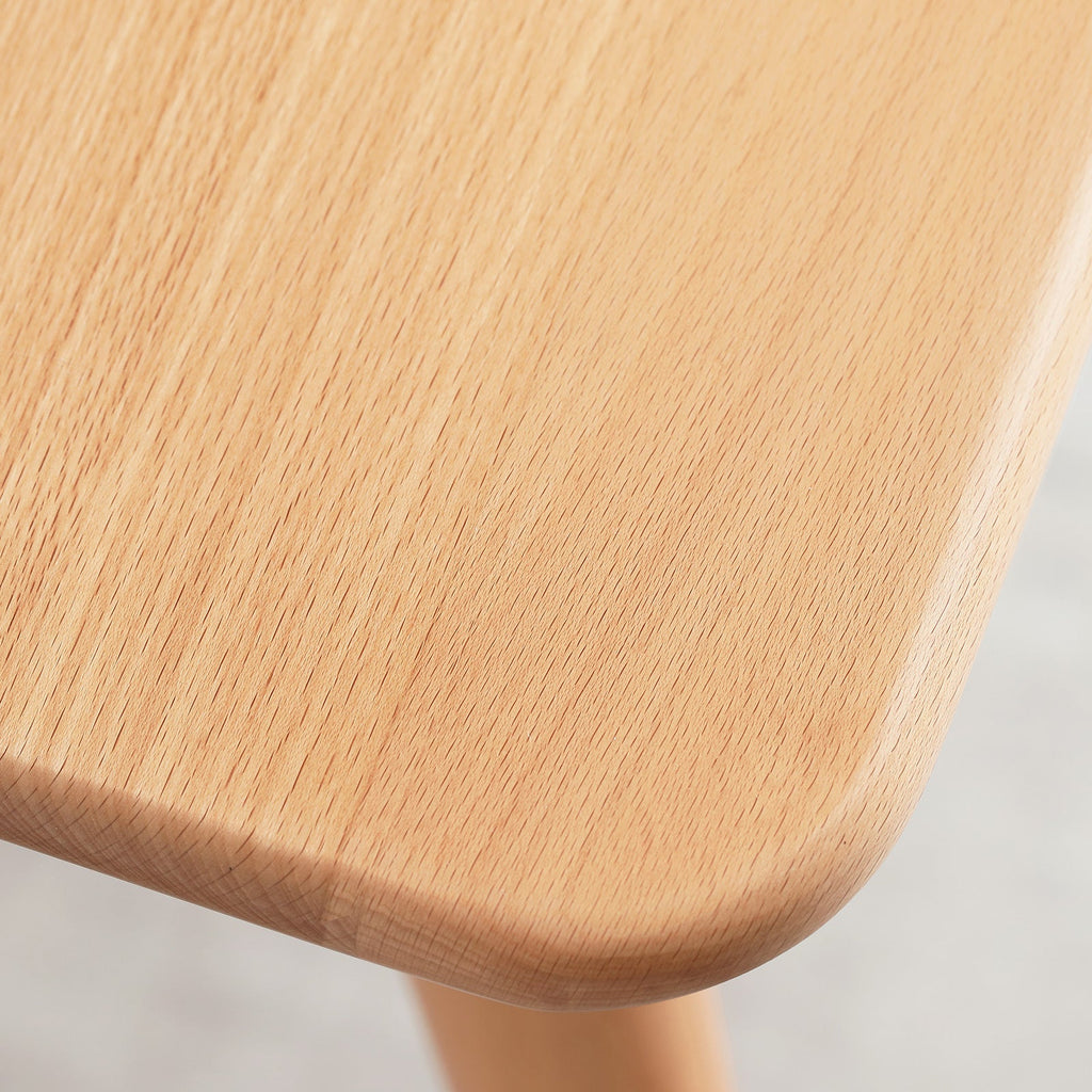 Modern Simple Style Solid Wood Computer Desk with 2 Drawers and Gap Design in Beech, 47''