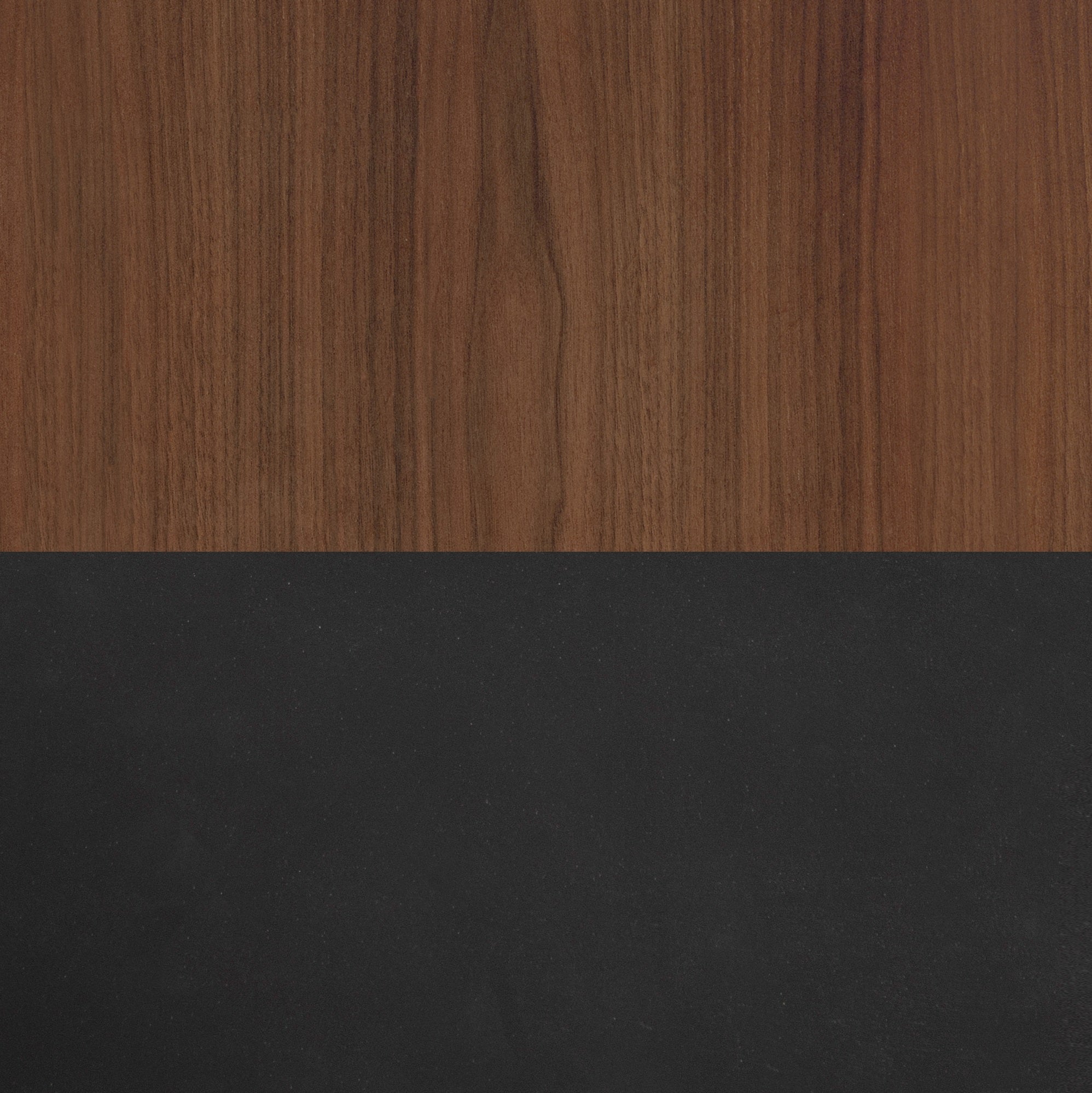 Aria 66 inch TV Stand for TVs up to 80 inches, No Assembly Required, Black and Walnut Finish