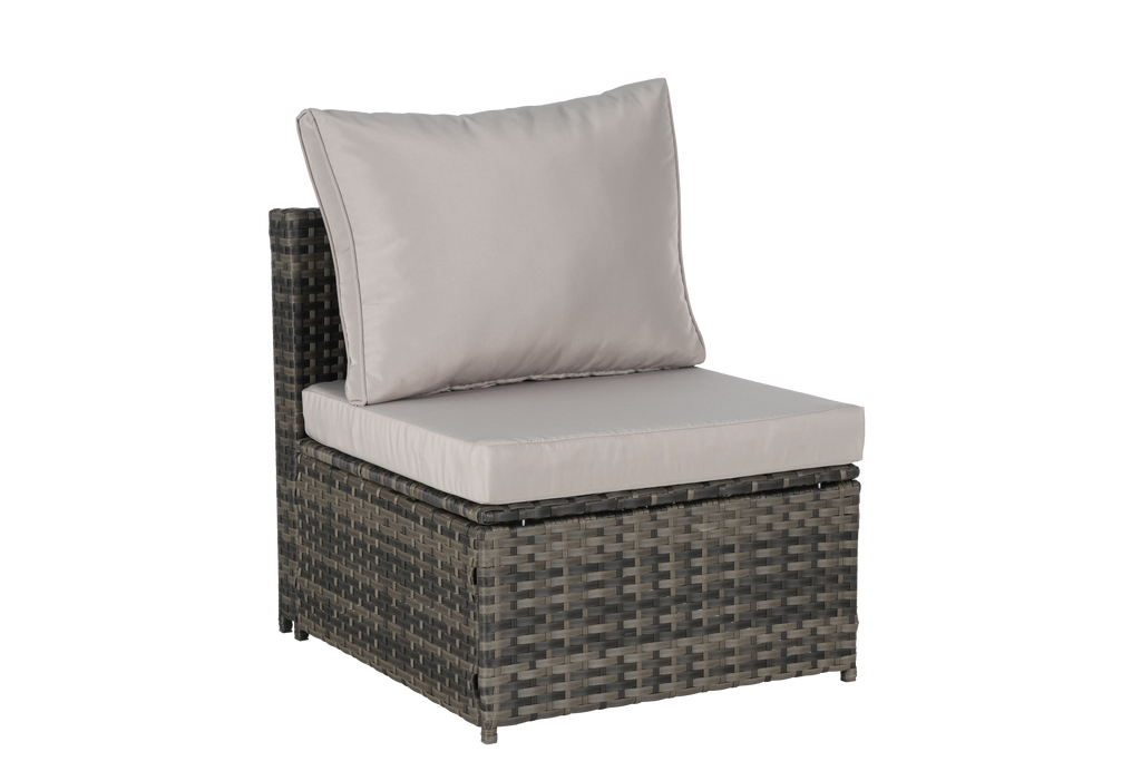 5 Pieces Outdoor Patio Wicker Daybed Furniture Set with Retractable Canopy, Storable Side Table, and Soft Cushions for Relaxing in Your Backyard or Porch