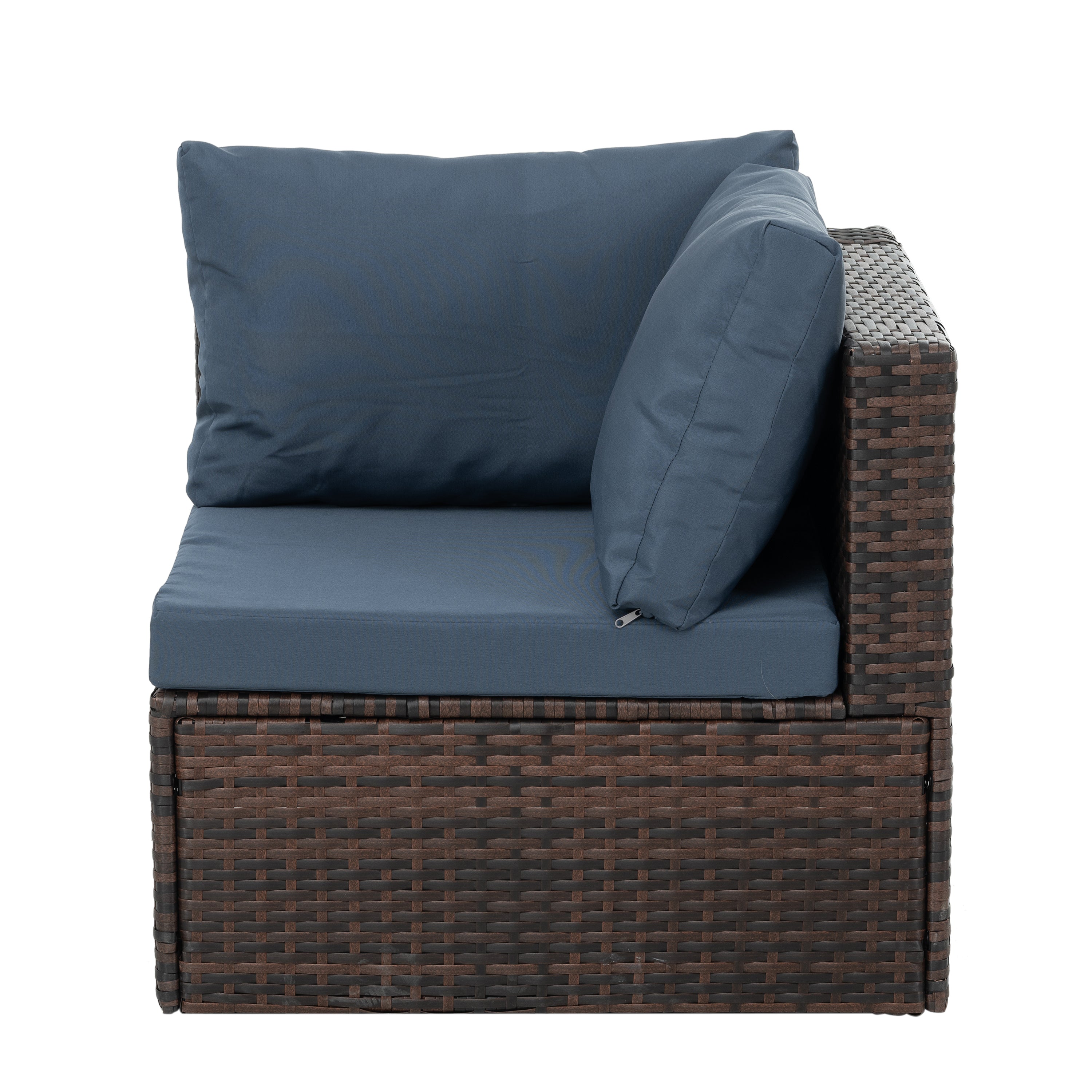 Patio Furniture, Outdoor Furniture, Seasonal PE Wicker Furniture, 5 Set Wicker Furniture With Tempered Glass Coffee Table