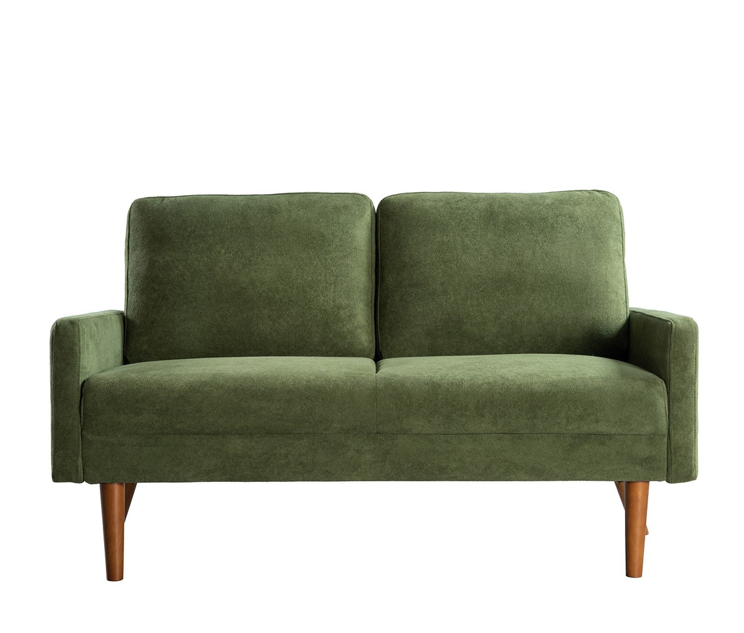 Velvet Loveseat Sofa, European Style with Sleek Design, Modern & Vintage Flair, Upholstered 2 Seater Couch, Chic Living Room Furniture Seating for Home, Apartment or Office, Green