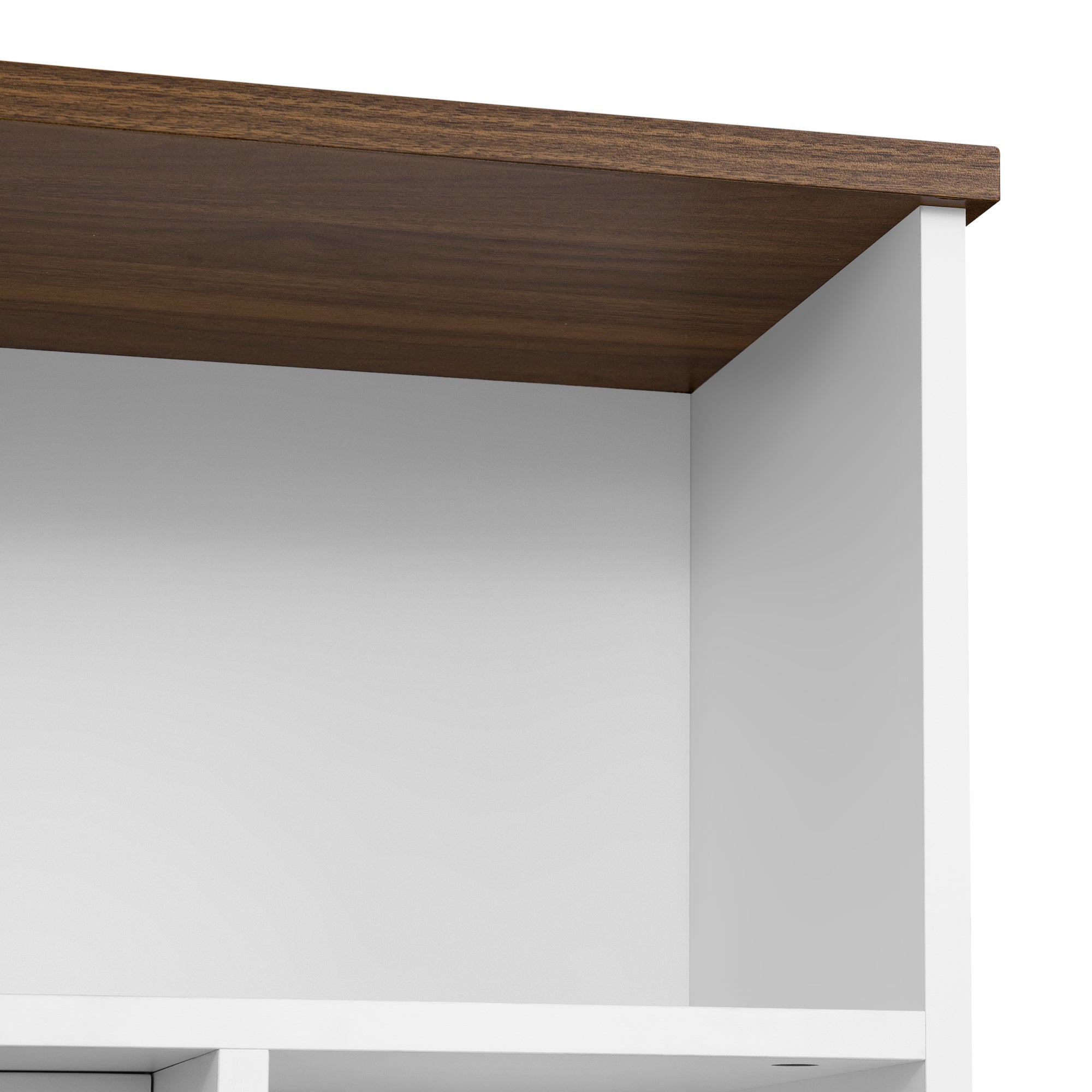 U-Can 95.5' W Wall Unit Entertainment Center with Bookshelves for TVs up to 80', Modern TV Stand Media Console with Cabinets, Tempered Glass Doors and Adjustable Shelves for Living Room