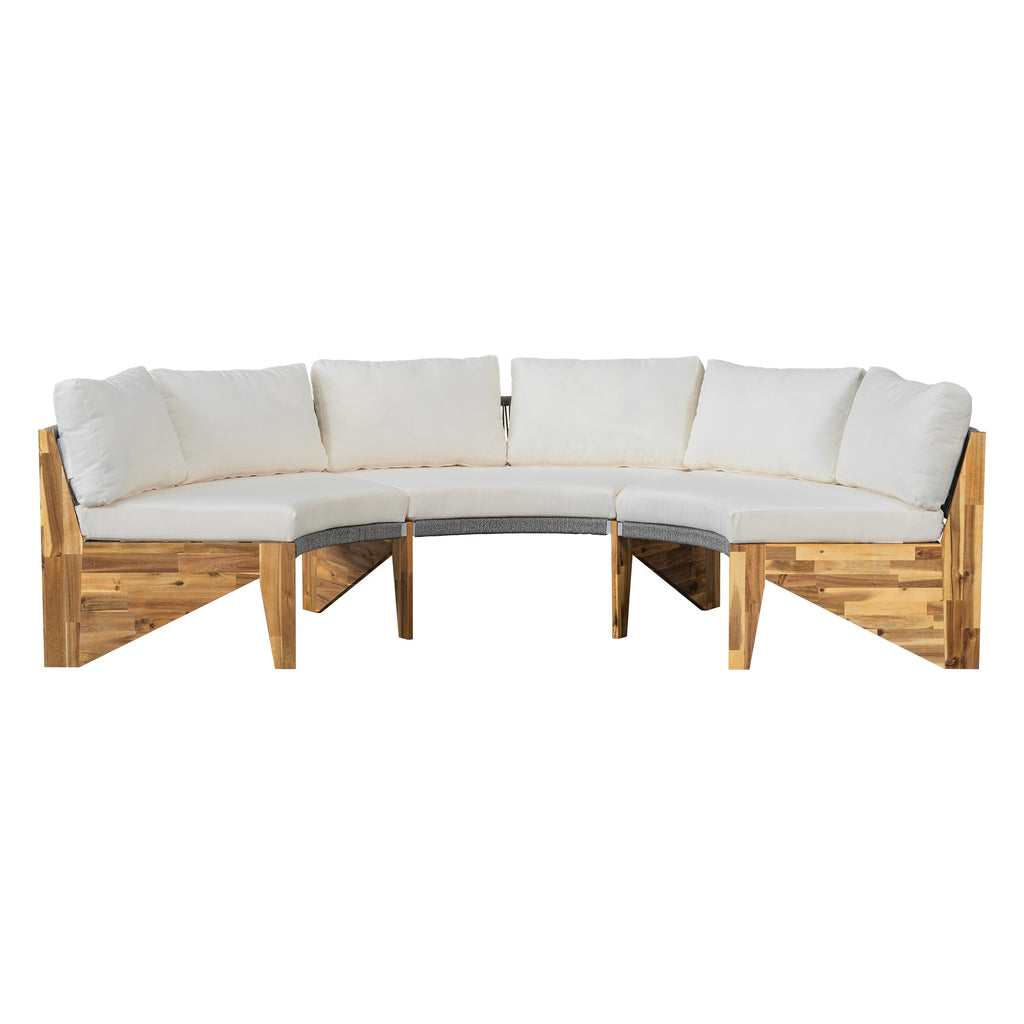 U_STYLE 6 - Person Outdoor Seating Group with Cushions and A Coffee Table(old sku:WY000379AAA)